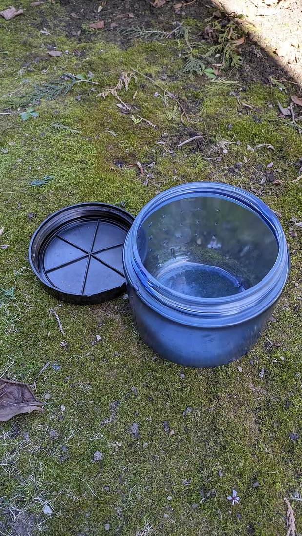 The BearVault BV450 with the lid removed.