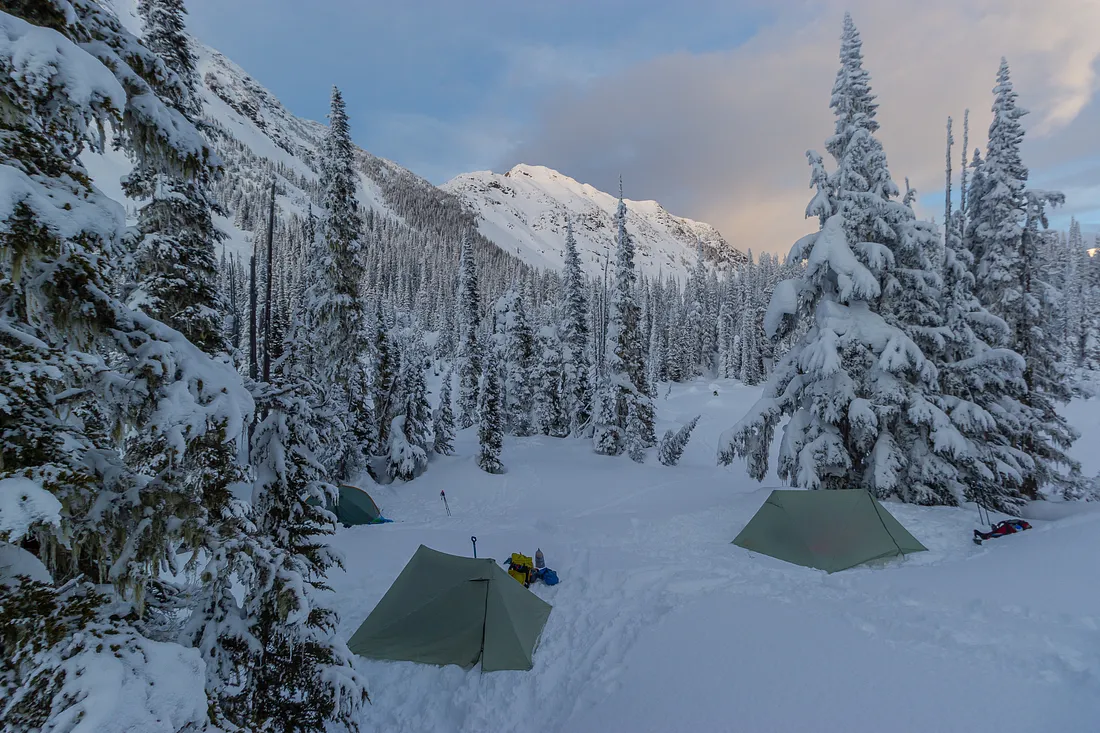 Tarp Camping in Winter